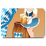 oktoberfest blonde beer girl Large Doormat