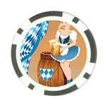 oktoberfest blonde beer girl Poker Chip Card Guard