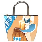 oktoberfest blonde beer girl Bucket Bag