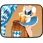 oktoberfest blonde beer girl Fleece Blanket (Mini)