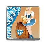 oktoberfest blonde beer girl Memory Card Reader (Square 5 Slot)