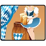 oktoberfest blonde beer girl Fleece Blanket (Medium)