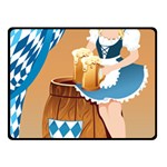 oktoberfest blonde beer girl Fleece Blanket (Small)