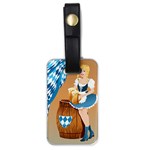 oktoberfest blonde beer girl Luggage Tag (one side)