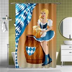 oktoberfest blonde beer girl Shower Curtain 48  x 72  (Small)