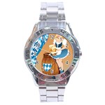 oktoberfest blonde beer girl Stainless Steel Analogue Watch