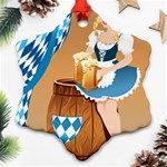 oktoberfest blonde beer girl Ornament (Snowflake)