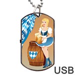 oktoberfest blonde beer girl Dog Tag USB Flash (One Side)