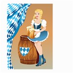 oktoberfest blonde beer girl Small Garden Flag (Two Sides)