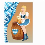 oktoberfest blonde beer girl Large Garden Flag (Two Sides)