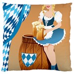 oktoberfest blonde beer girl Large Cushion Case (One Side)