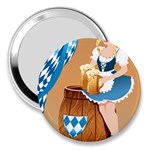 oktoberfest blonde beer girl 3  Handbag Mirror