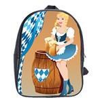 oktoberfest blonde beer girl School Bag (XL)