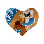 oktoberfest blonde beer girl Standard 16  Premium Heart Shape Cushion 