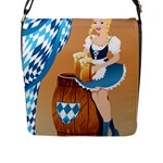 oktoberfest blonde beer girl Flap Closure Messenger Bag (L)