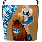 oktoberfest blonde beer girl Flap Closure Messenger Bag (S)