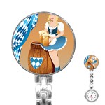 oktoberfest blonde beer girl Stainless Steel Nurses Watch