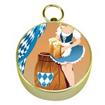 oktoberfest blonde beer girl Gold Compass