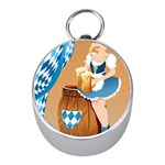 oktoberfest blonde beer girl Silver Compass (Mini)