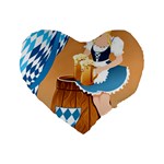 oktoberfest blonde beer girl Standard 16  Premium Flano Heart Shape Cushion 