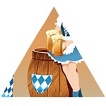 oktoberfest blonde beer girl Wooden Puzzle Triangle