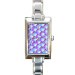 Mermaid Tail Purple Rectangle Italian Charm Watch