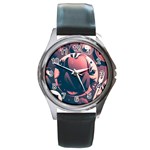 dark thanksgiving dinner Round Metal Watch