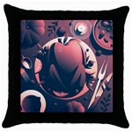 dark thanksgiving dinner Throw Pillow Case (Black)