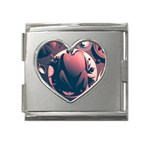 dark thanksgiving dinner Mega Link Heart Italian Charm (18mm)