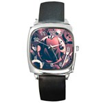 dark thanksgiving dinner Square Metal Watch