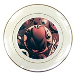 dark thanksgiving dinner Porcelain Plate