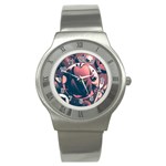 dark thanksgiving dinner Stainless Steel Watch