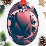 dark thanksgiving dinner Oval Ornament (Two Sides)