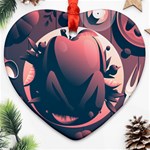 dark thanksgiving dinner Heart Ornament (Two Sides)