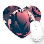 dark thanksgiving dinner Heart Mousepad