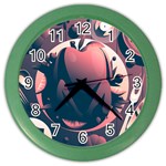 dark thanksgiving dinner Color Wall Clock