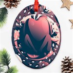 dark thanksgiving dinner Oval Filigree Ornament (Two Sides)