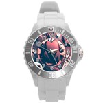 dark thanksgiving dinner Round Plastic Sport Watch (L)