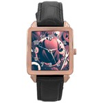 dark thanksgiving dinner Rose Gold Leather Watch 