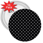 Halloween Skulls Crossbones 3  Button (10 pack)