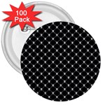 Halloween Skulls Crossbones 3  Button (100 pack)