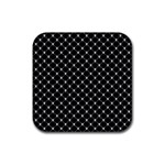 Halloween Skulls Crossbones Rubber Coaster (Square)