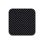 Halloween Skulls Crossbones Rubber Square Coaster (4 pack)