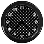 Halloween Skulls Crossbones Wall Clock (Black)