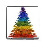 rainbow christmas tree Memory Card Reader (Square 5 Slot)