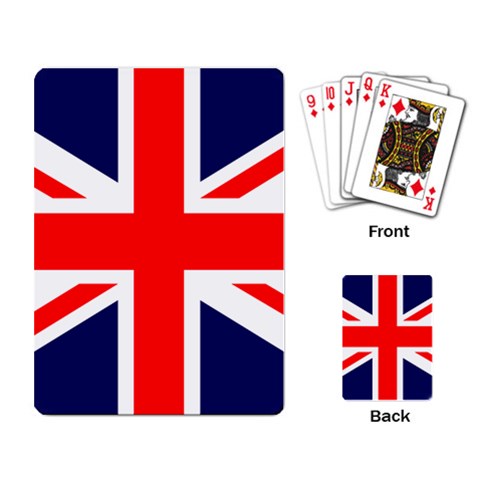 Union Jack Flag X1 Playing Cards Single Design from ArtsNow.com Back