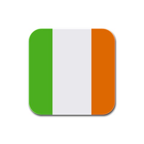 Irish Flag Rubber Square Coaster (4 pack) from ArtsNow.com Front