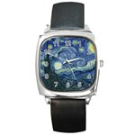 Vangogh Starry Night Ballance1 Square Metal Watch