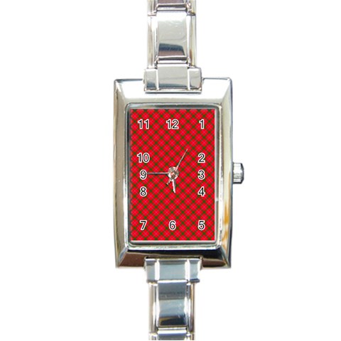 Holiday Rectangle Italian Charm Watch from ArtsNow.com Front