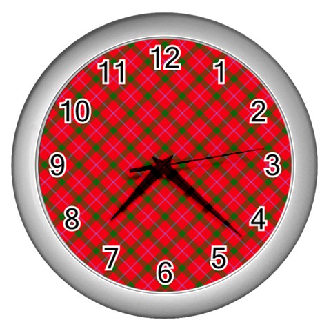 Holiday Wall Clock (Silver) from ArtsNow.com Front